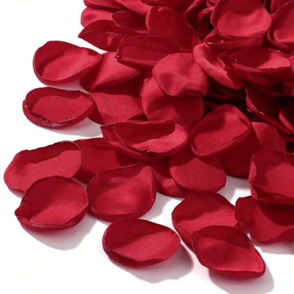 100 Piezas De Pétalos De Rosa De Seda Verde Con Bordes - Image 5